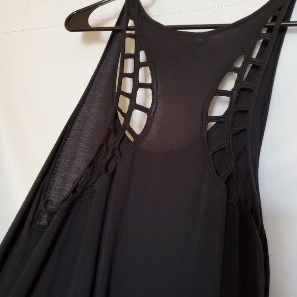 2 Summer Dresses, Volcom Play Along Black Coverup & Blue TieDyed, Size M - Picture 5 of 10